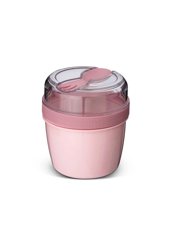 Fiambrera Snack N'ice Cup con Disco Refrigerante Rosa CARL OSCAR