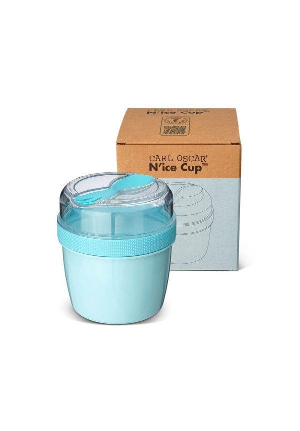 Fiambrera Snack N'ice Cup con Disco Refrigerante Azul CARL OSCAR