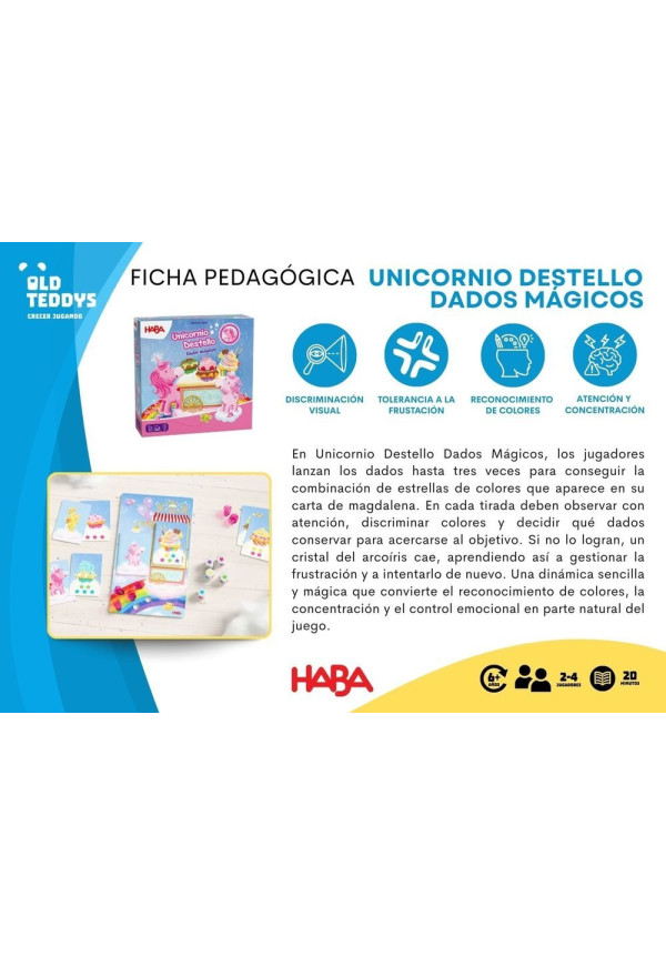 Unicornio Destello– Dados Mágicos HABA
