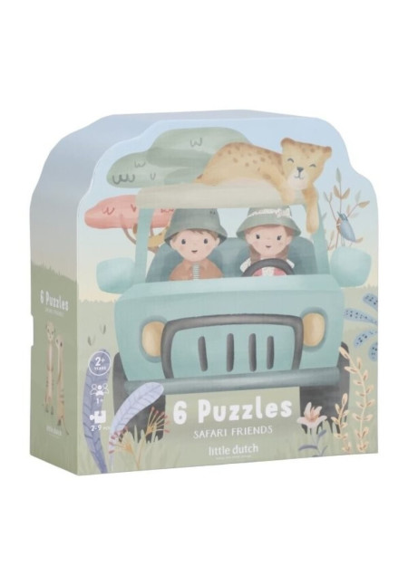 Puzzle 6 en 1 Safari Friends LITTLE DUTCH