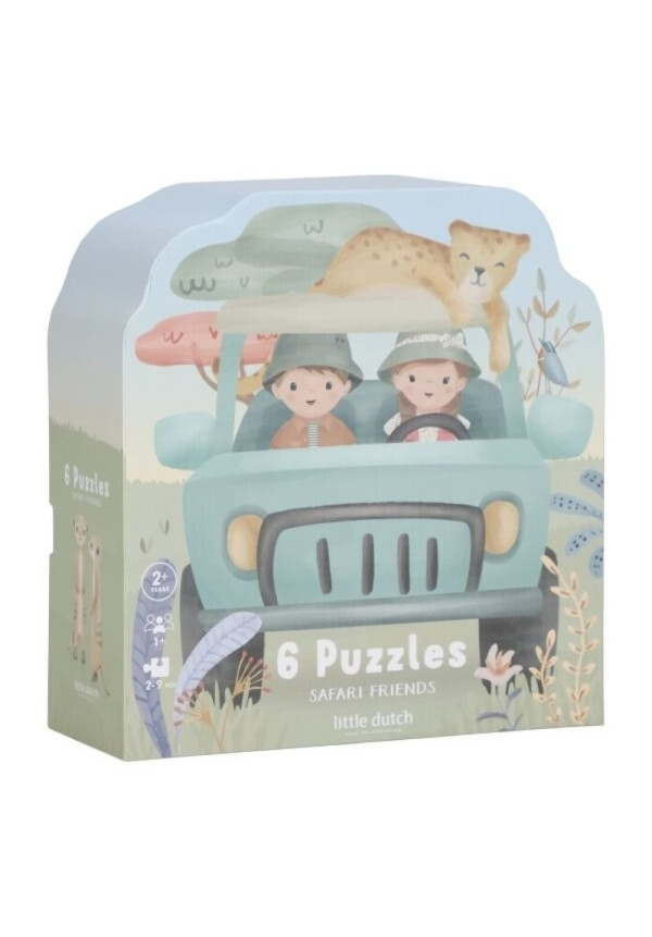 Puzzle 6 en 1 Safari Friends LITTLE DUTCH