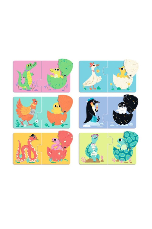 Puzzle huevos divertidos DJECO