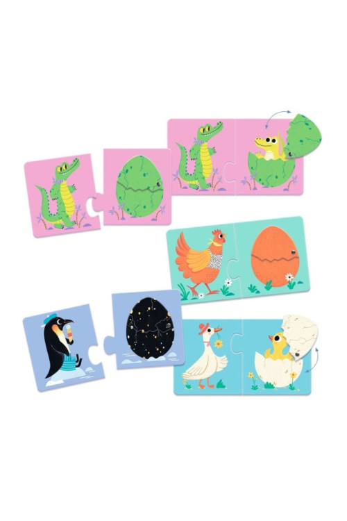 Puzzle huevos divertidos DJECO