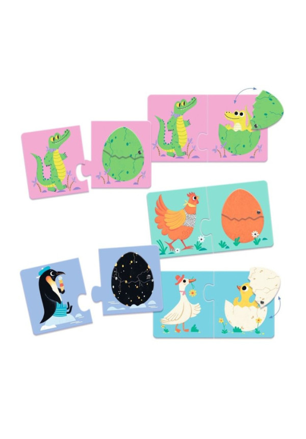 Puzzle huevos divertidos DJECO