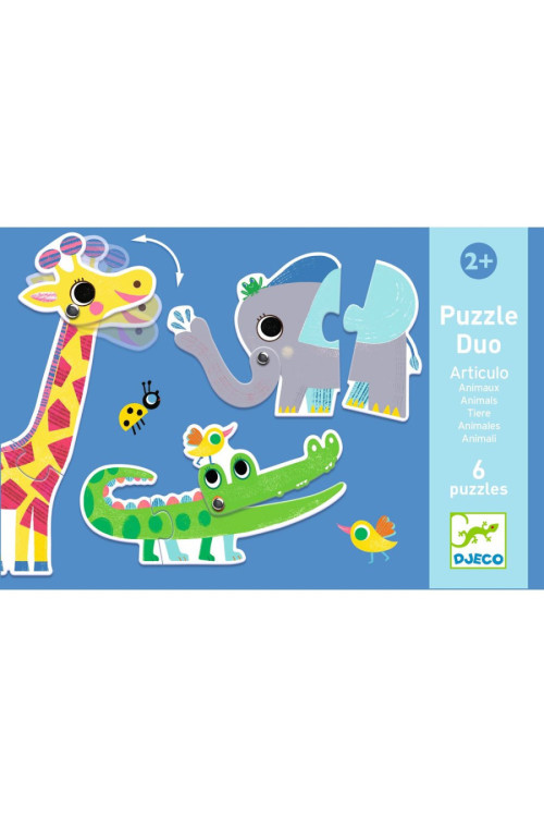 Puzzle dúo animales articulados DJECO