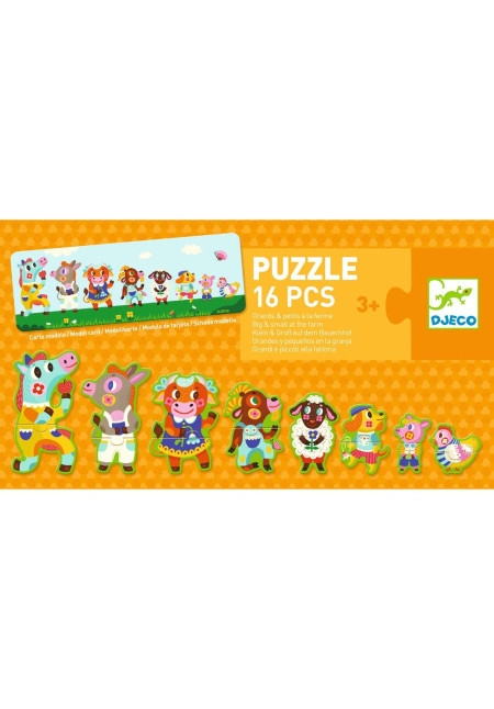 Puzzle grandes y pequeños granja DJECO