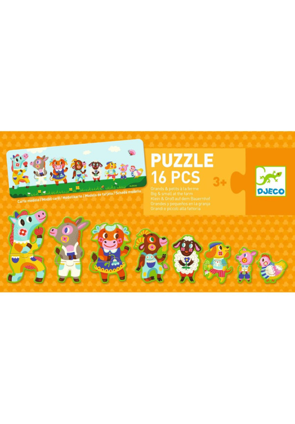 Puzzle grandes y pequeños granja DJECO