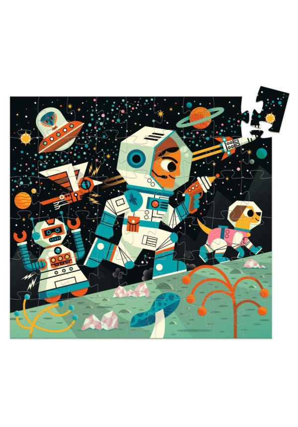 Puzzle silueta estación espacial DJECO