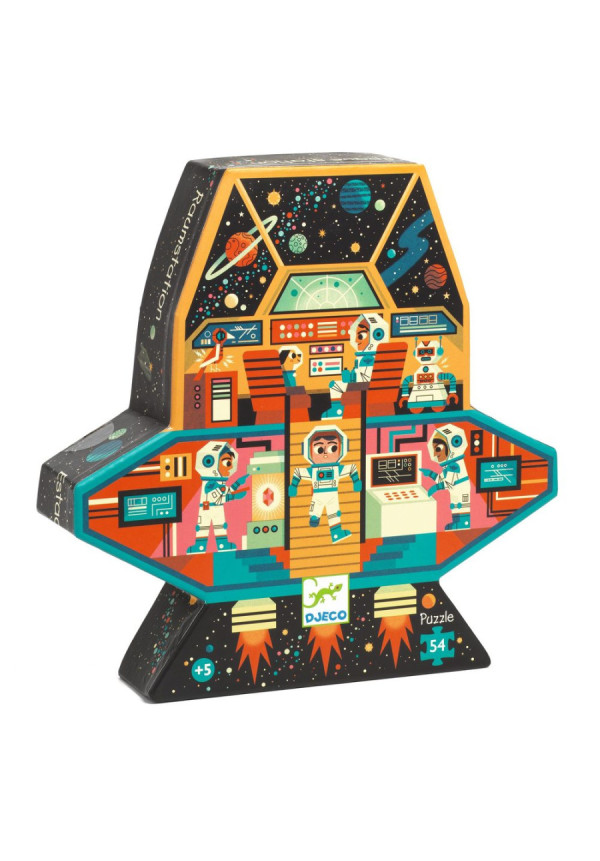 Puzzle silueta estación espacial DJECO