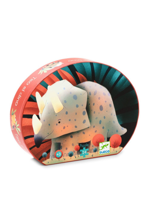 Puzzle silueta Teo el dinosaurio DJECO
