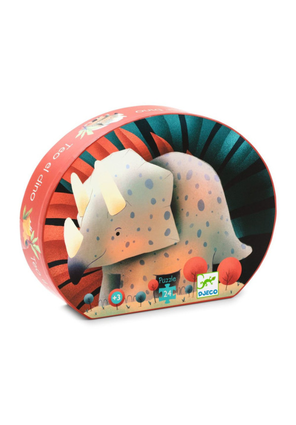 Puzzle silueta Teo el dinosaurio DJECO