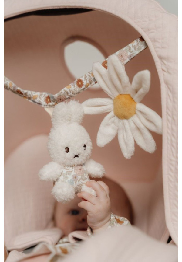 Juguete carrito Miffy vintage flores LITTLE DUTCH