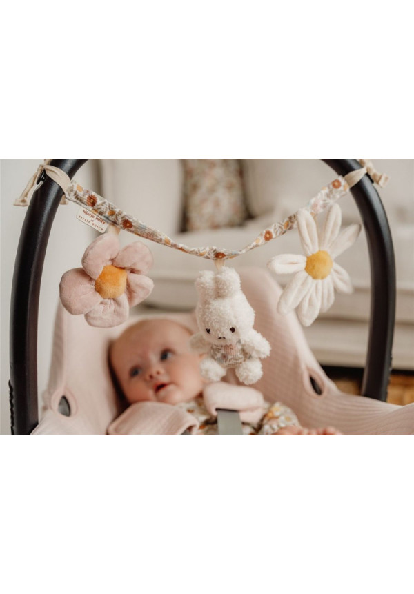 Juguete carrito Miffy vintage flores LITTLE DUTCH