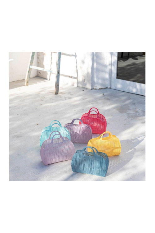 Bolso cesta vintage pink