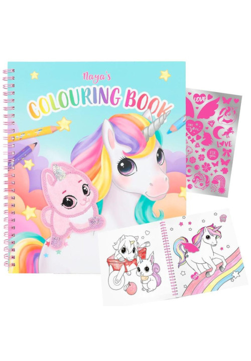Libro de colorear con unicornios y lentejuelas BY DEPESCHE